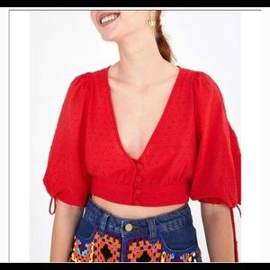 Farm Rio Lolita Cropped Blouse